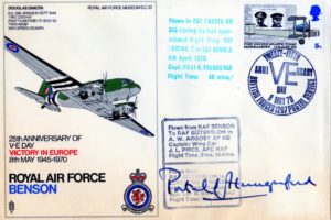 Anniversary of VE Day cover Sgd by Viscount of Portal
