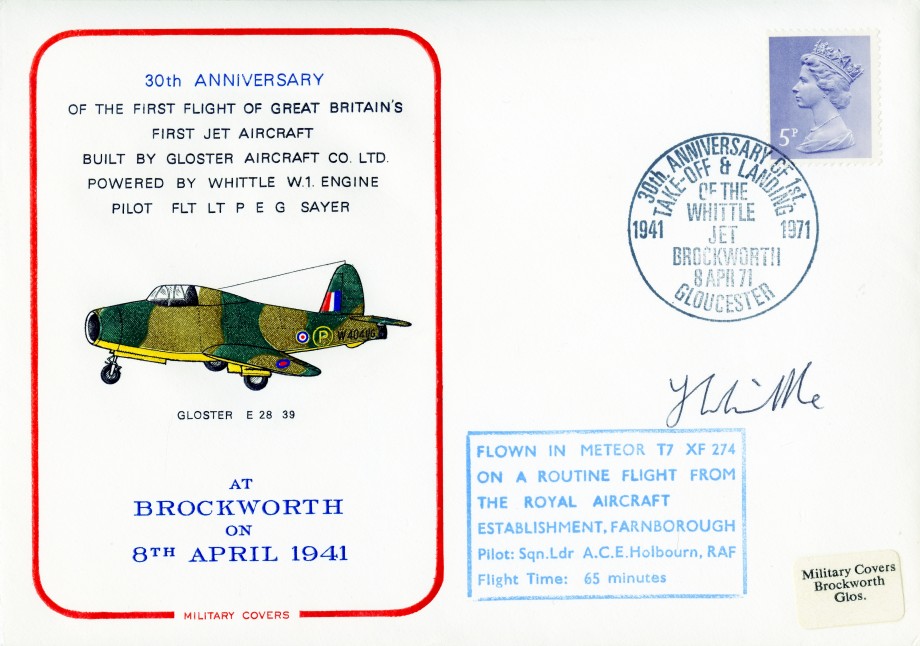 Gloster E 28/39 cover Sgd Sir Frank Whittle