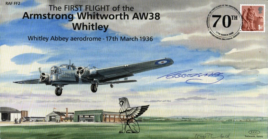 Armstrong Whitworth AW38 Whitley cover Sgd Lord of Abbots-Hay