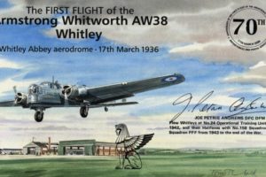 Armstrong Whitworth AW38 Whitley cover Sgd J P Andrews 158 Sq