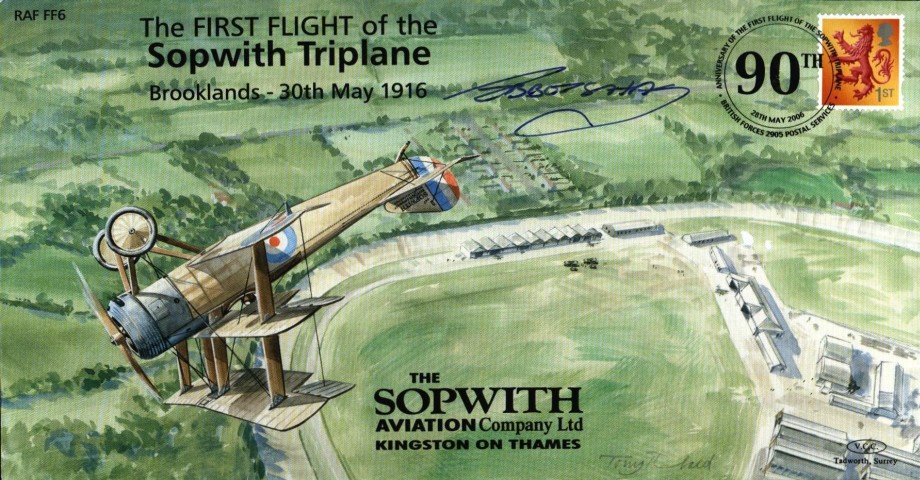 Sopwith Triplane cover Sgd Lord of Abbots-Hay