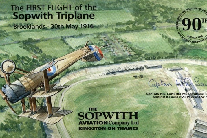 Sopwith Triplane cover Sgd W D Lowe