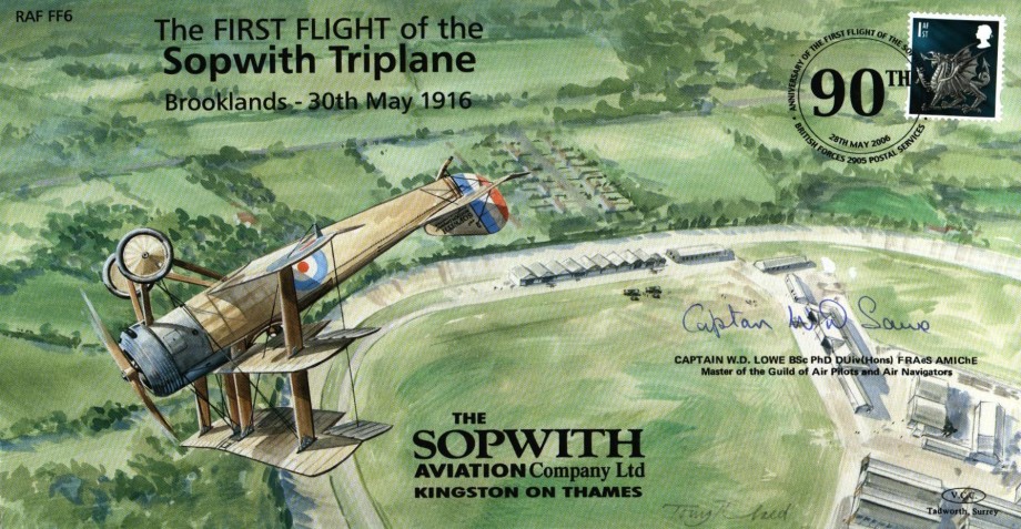 Sopwith Triplane cover Sgd W D Lowe