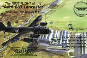 Avro 683 Lancaster cover Sgd J K Banfield of 207 Sq