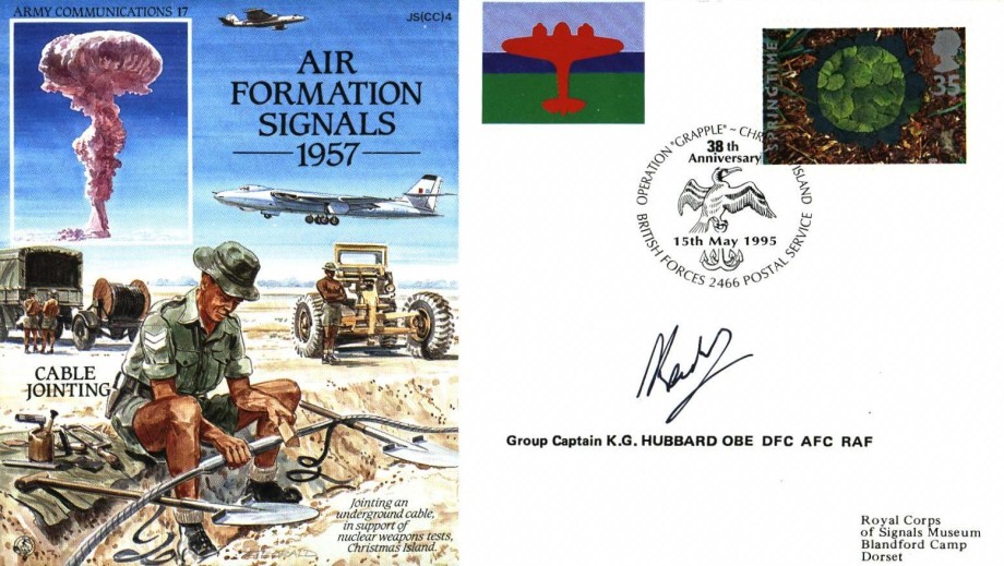 Air Formation Signals - 1957 cover Sgd K Hubbard