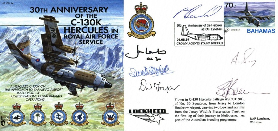 C-130K Hercules cover Crew signed