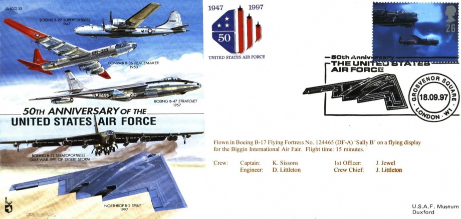 50th Anniversary of the USAF cover 