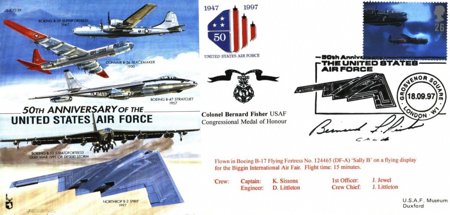 50th Anniversary of the USAF cover Sgd B Fisher