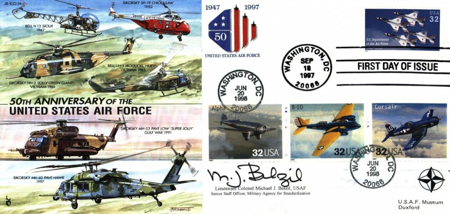 50th Anniversary of the USAF cover Sgd Belzil