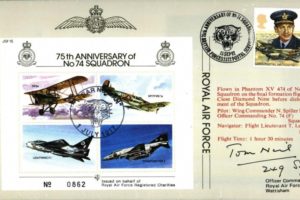 74 Squadron cover Sgd the BoB pilot Tom Neil of 249 Sq