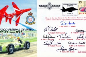 Red Arrows Goodwood 1997 cover team signed
