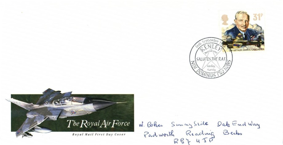 The RAF - 16th September 1986 FDC Kenley postmark