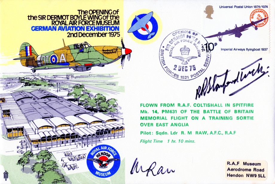 Sir Dermot Boyle Wing of the RAF Museum Cover Signed BoB Pilot R R Stanford-Tuck of 92 Squadron And 257 Squadron