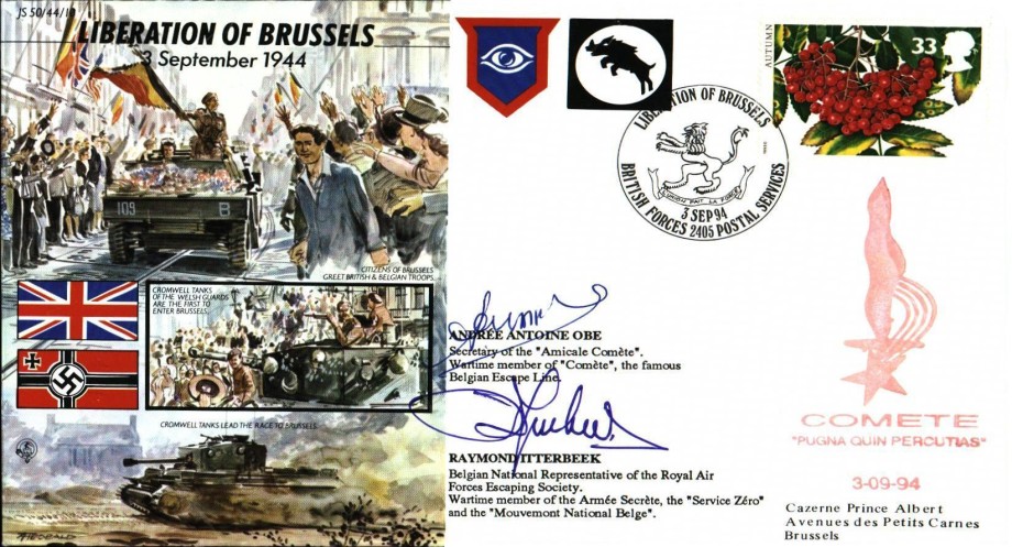 Liberation of Brussels cover Sgd Antoine and Itterbeek