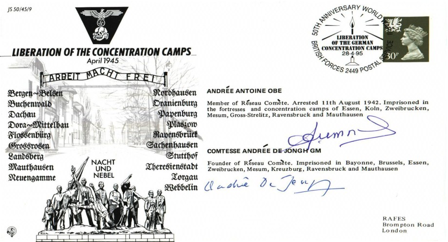 Concentration Camps cover Signed Antoine And De Jongh or Dedee