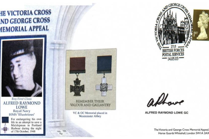 George Cross cover Signed A R Lowe GC