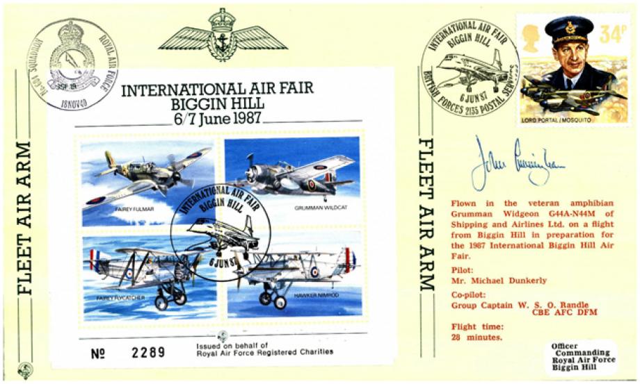 Biggin Hill Air Fair 1987 cover Sgd J Cunningham