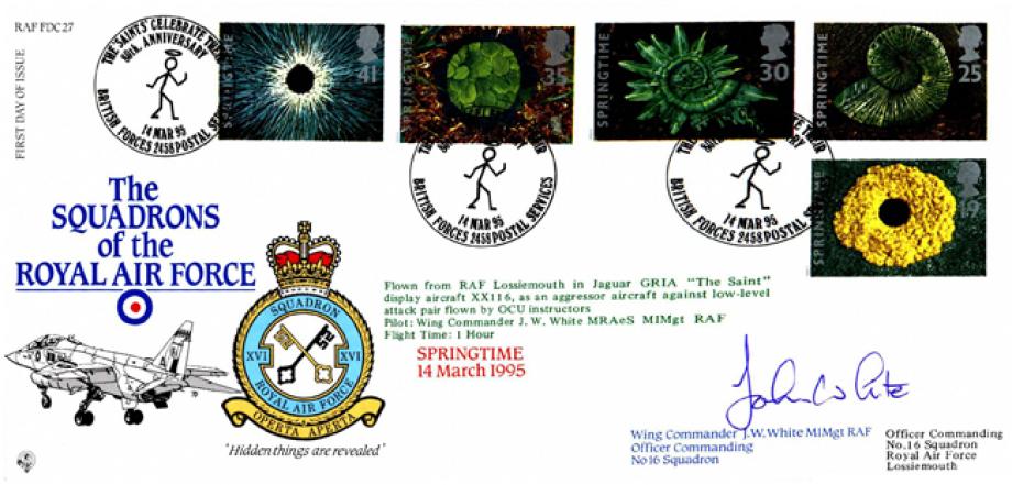 XV1 Squadron FDC Signed by WC J W White the OC of 16 Squadron