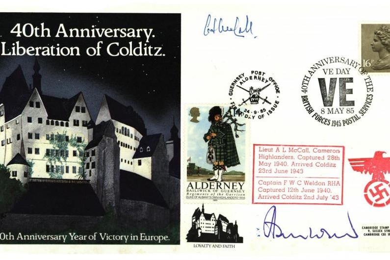 Colditz Cover Signed A McCall And F Weldon