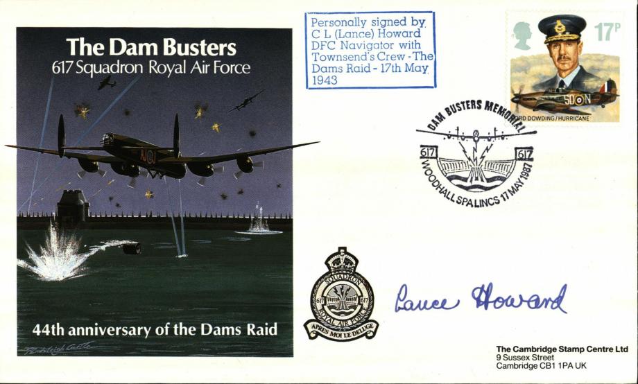 Dambusters 617 Squadron Cover Signed Lance Howard Dams Raid