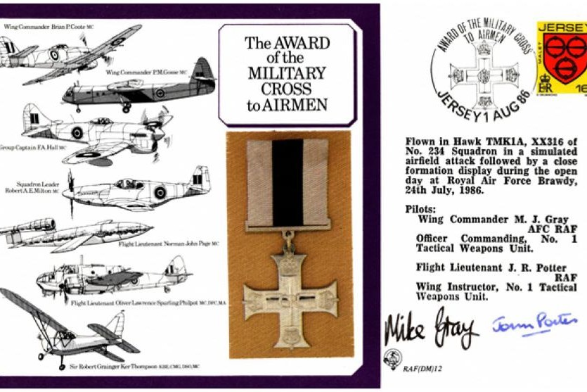 Military Cross to Airmen cover Signed Gray and Potter