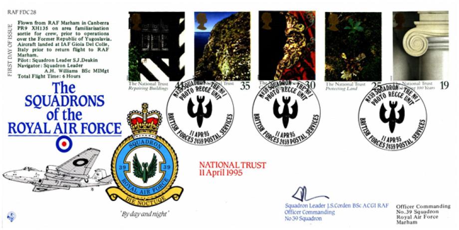 39 Squadron FDC Signed By J S Corden The OC Of 39 Squadron
