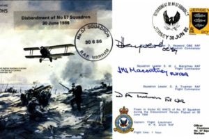Disbandment of 57 Squadron cover Signed Hayward and 2 more