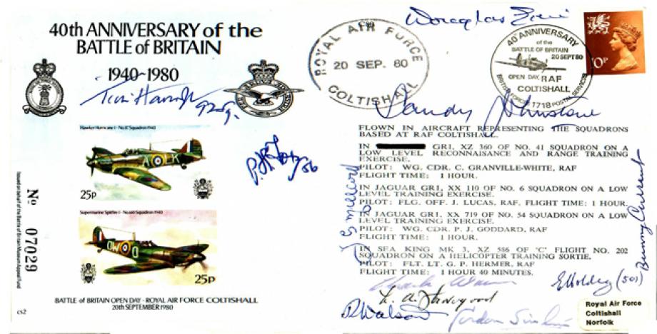 Battle Of Britain 40th Anniversary 1980 Cover Signed 11 BoB Pilots