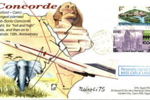 Concorde cover Fairford-Cairo Sgd Miss Carla Lane