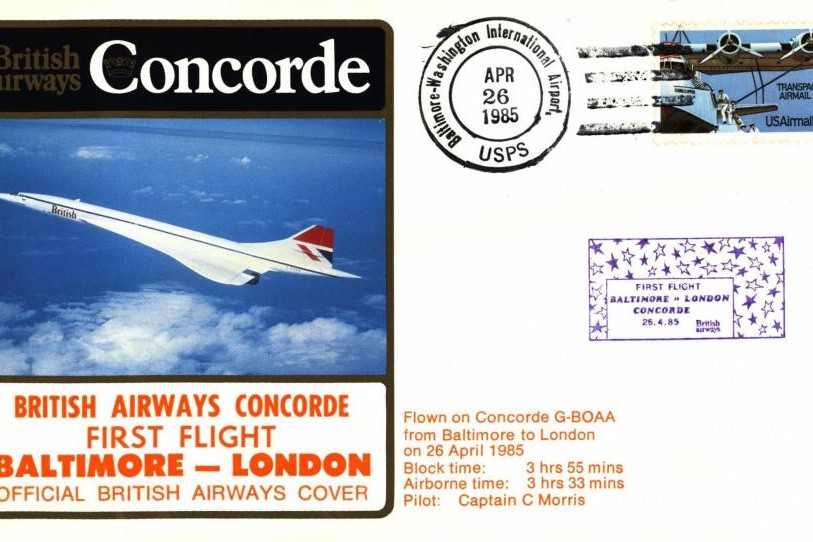 Concorde cover Baltimore-London