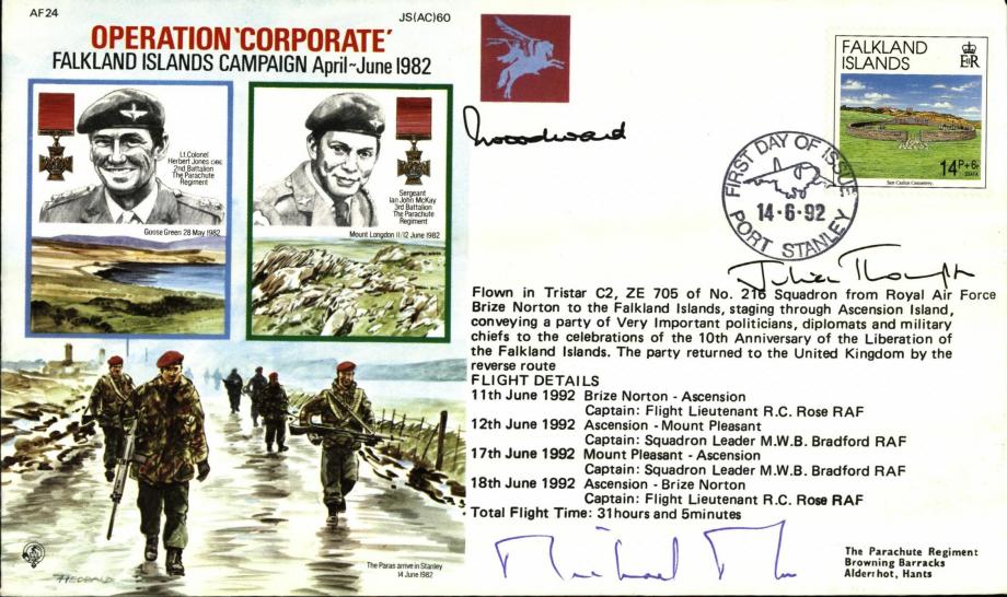 Falklands cover Sgd Thompson and Woodward