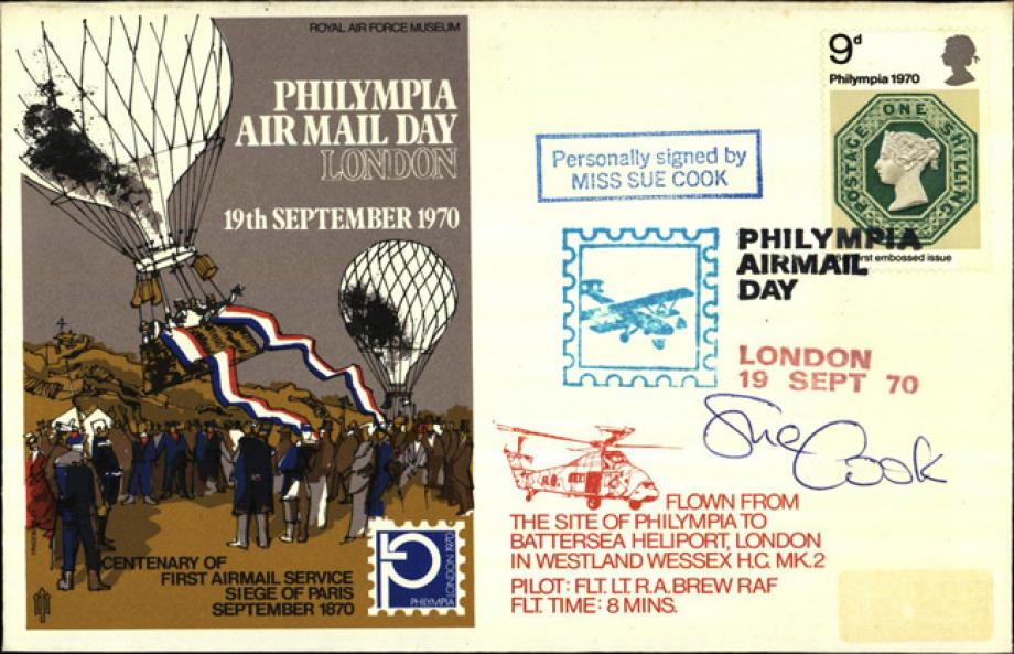 Philympia Air Mail Day Sgd Sue Cook