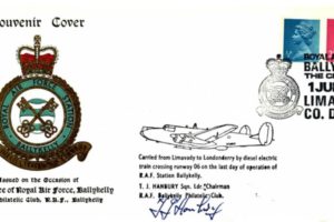 Closure of RAF Ballykelly cover Sgd Chairman of Philatelic Club