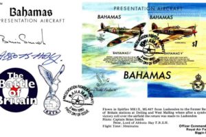 Spitfire Flown FDC Signed B Smith And Lord Of Abbots-Hay