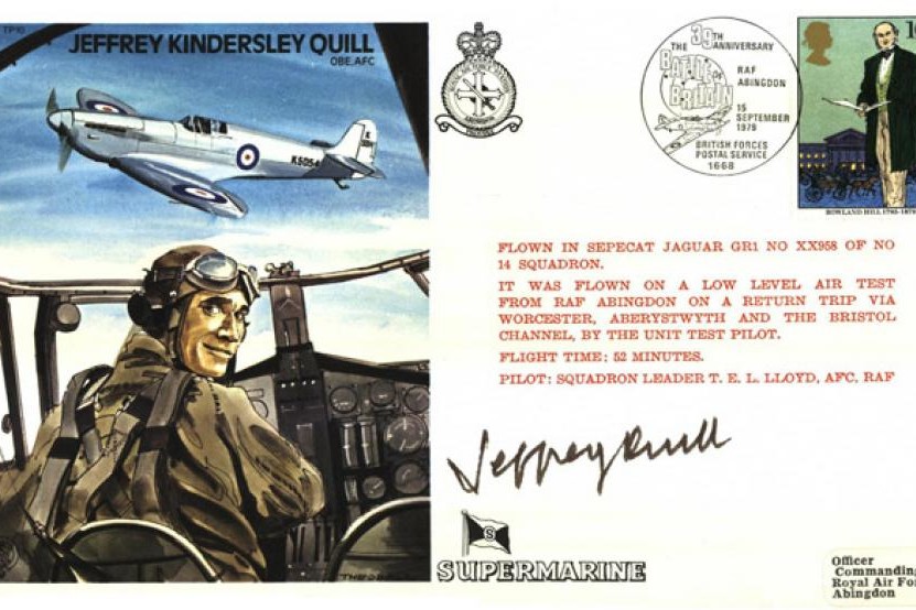 Jeffrey Kindersley Quill the Test Pilot cover Sgd J K Quill