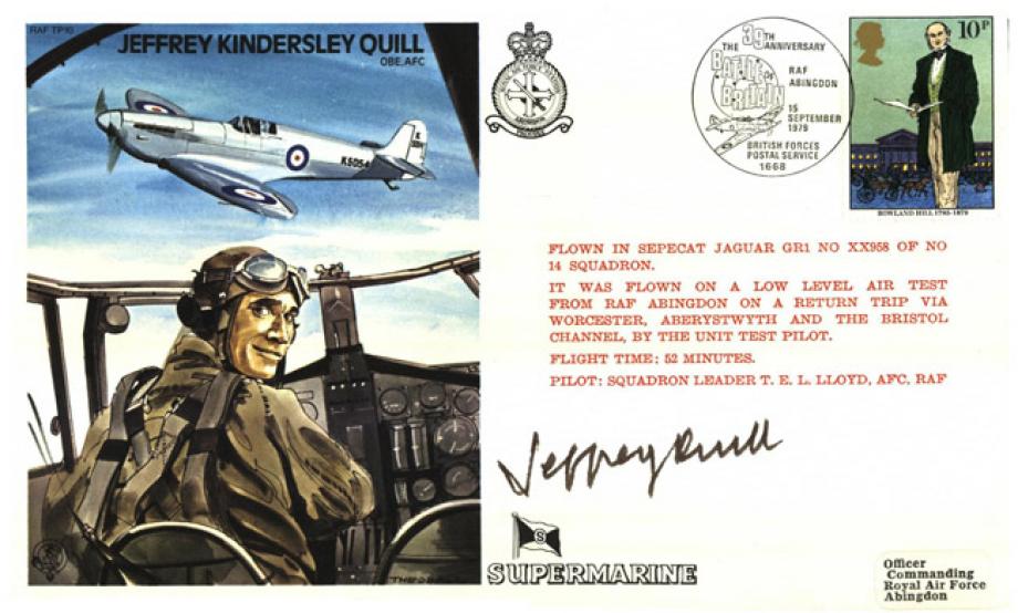 Jeffrey Kindersley Quill the Test Pilot cover Sgd J K Quill