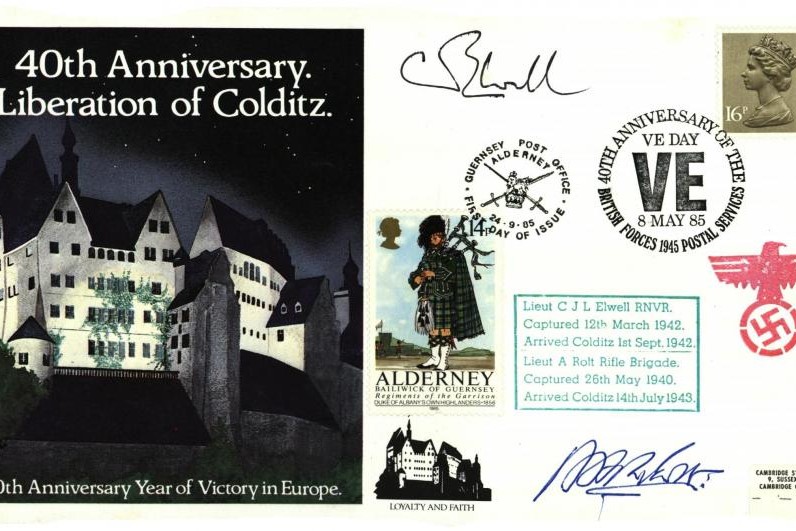 Colditz Cover Signed C Elwell And A Rolt