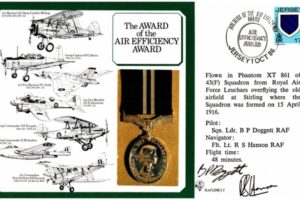 Air Efficiency Award cover Signed Doggett and Hanson