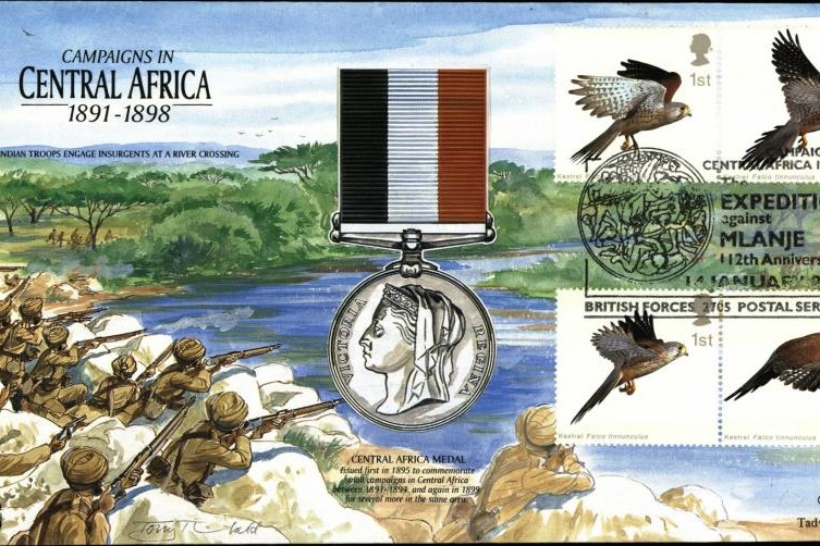 Central Africa Medal cover 1891-1898