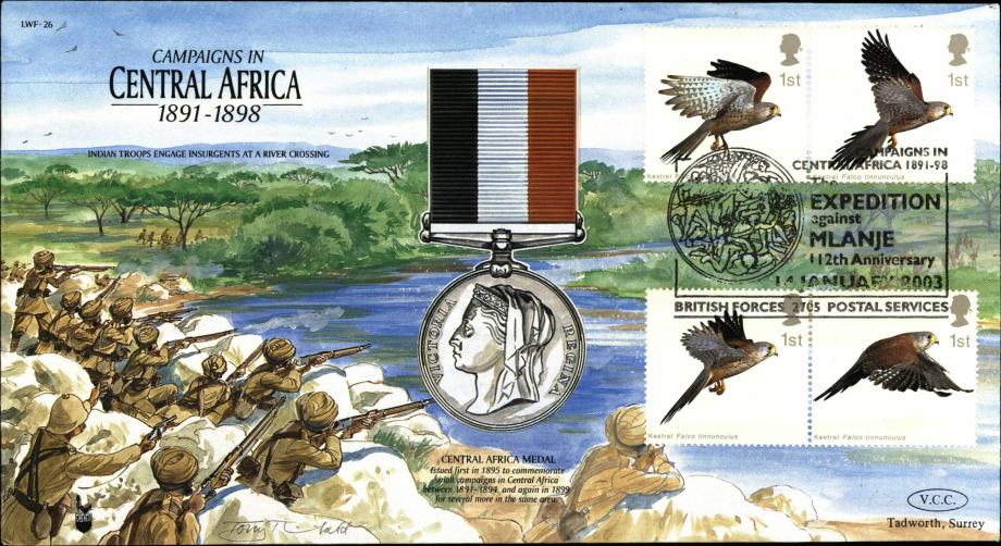 Central Africa Medal cover 1891-1898