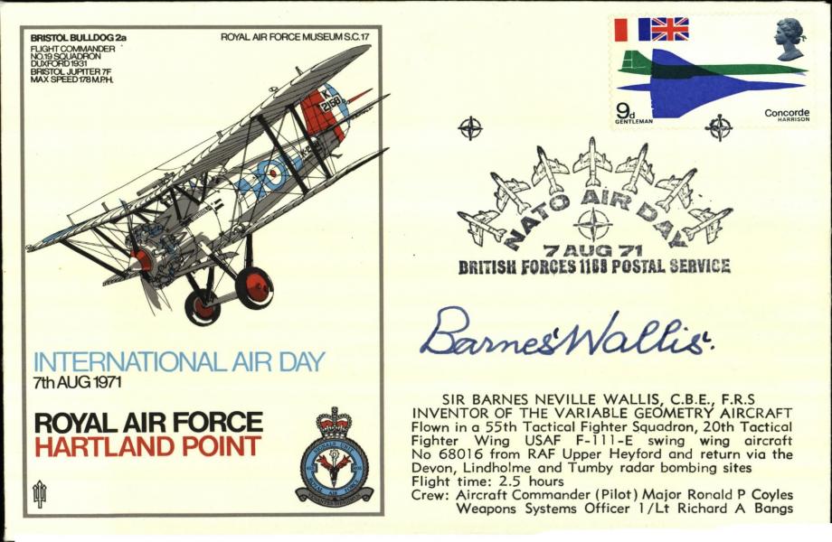 RAF Hartland Point cover Sgd Barnes Wallis