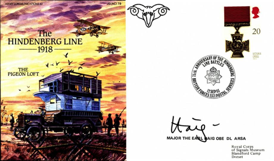 The Hindenberg Line 1918 Cover Signed Earl Haig Colditz