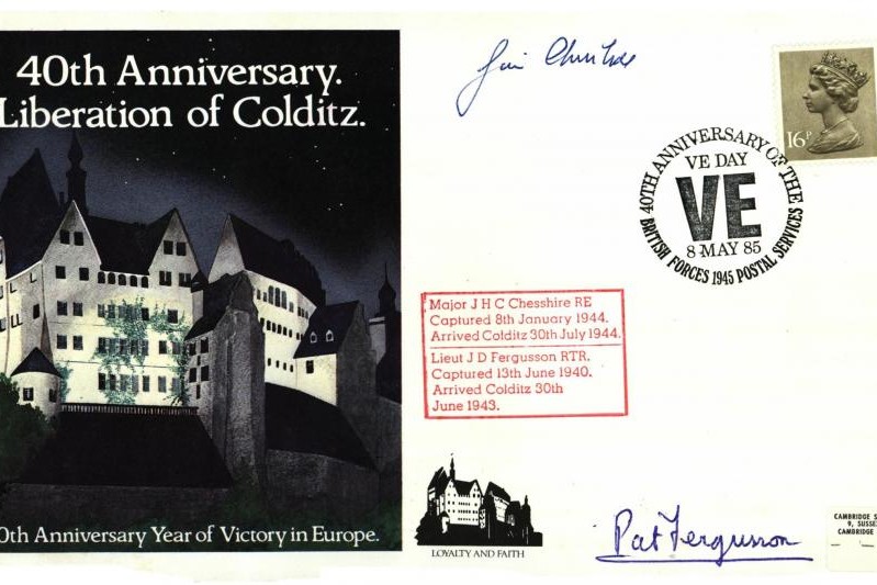 Colditz Cover Signed J Chesshire And J Fergusson