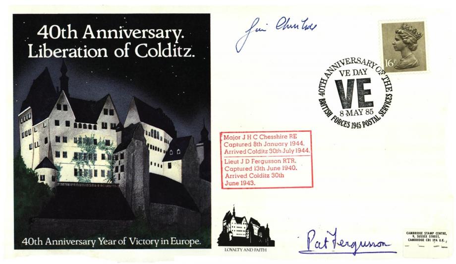 Colditz Cover Signed J Chesshire And J Fergusson