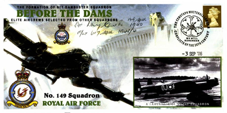 Dambusters 617 Squadron Cover Signed Larry Curtis