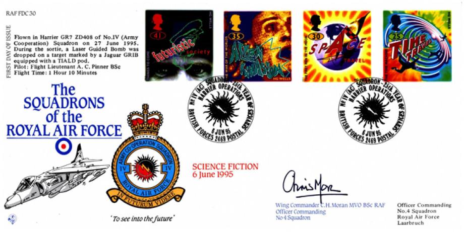 1V Squadron FDC Signed By C H Moran The OC of 4 Squadron