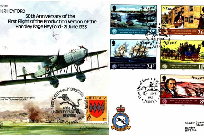 H.P Heyford first day cover