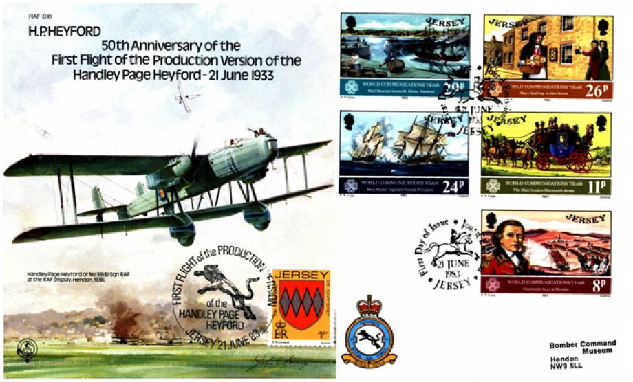 H.P Heyford first day cover