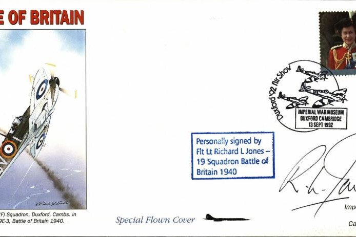 Battle of Britain cover Sgd R L Jones a BoB Pilot 19 Sq