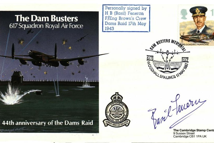 Dambusters 617 Squadron Cover Signed Basil Feneron Dams Raid